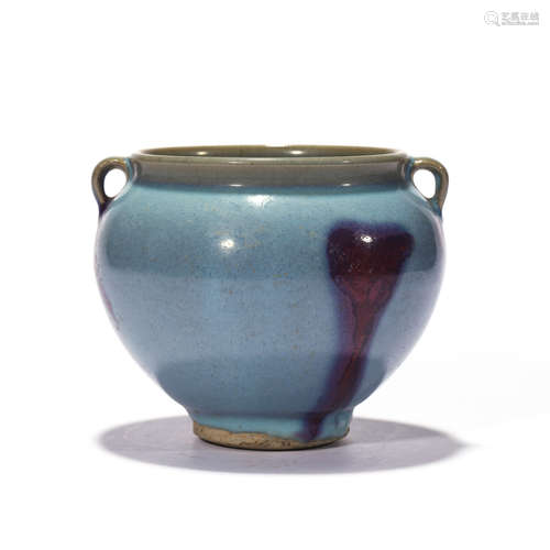 A PURPLE-SPLASHED JUN WARE JAR