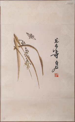 A CHINESE LANDSCAPE PAINTING SILK SCROLL