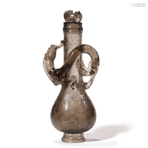 A BRONZE DOUBLE PHOENIX-EARED INCENSE BURNER