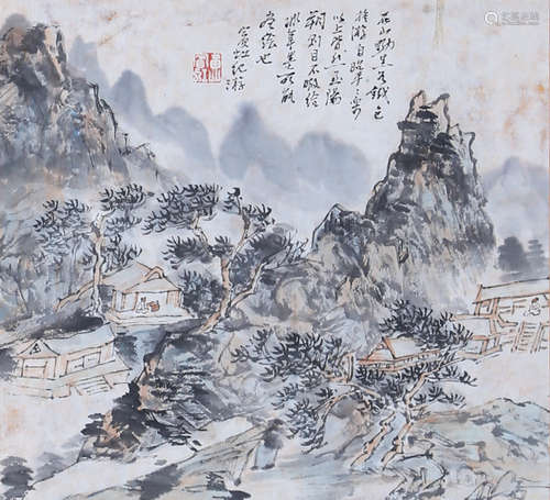 A CHINESE CALLIGRAPHY PAPER SCROLL, PU REN MARK