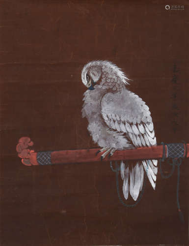 A CHINESE EAGLE PAINTING SILK, UNKNOWN PAINTER