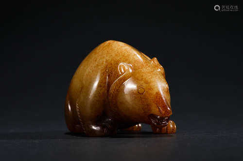 Han Dynasty Hetian Jade Brown Bear