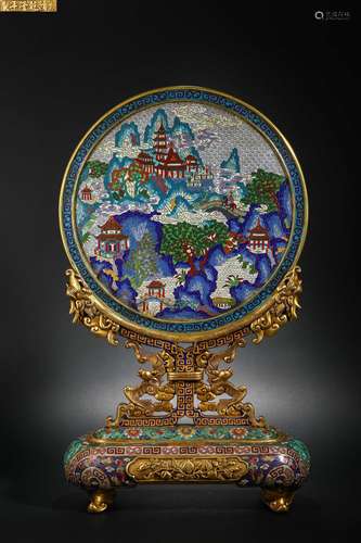 Qing Dynasty Cloisonne Flower Interstitial