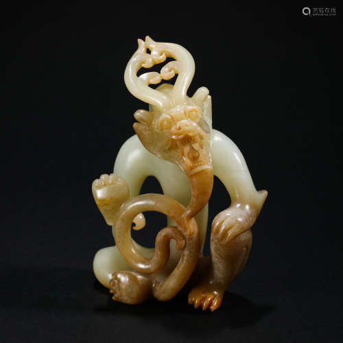 Han Dynasty Hetian Jade Dragon