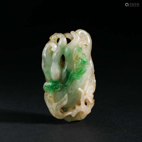 Qing Dynasty Jade Buddha Handle Pieces