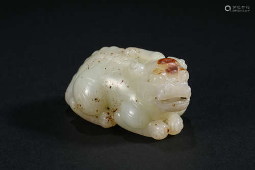 Han Dynasty Hetian jade  beast ornaments