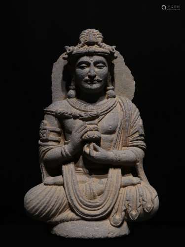 Gandhara gray rock piece Buddha