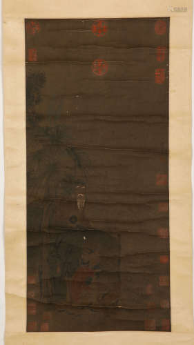 Chinese ink painting, Su Hanchen's figure vertical scroll