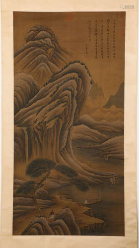 Chinese ink painting, Guo Xi's landscape vertical scroll