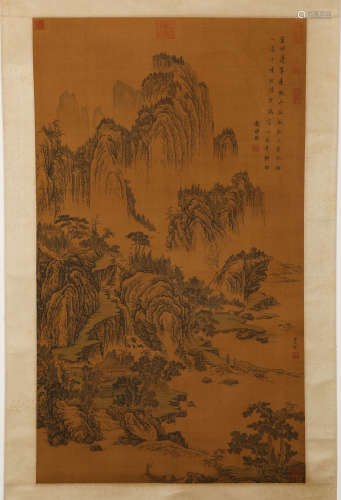 Chinese ink painting, Li Cheng's landscape vertical scroll