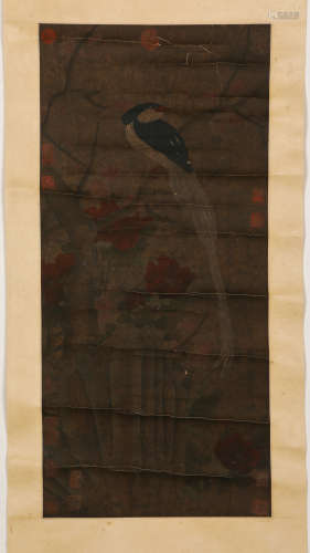 Chinese ink painting, Xu Di's flowers and birds vertical scr...