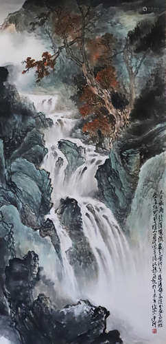 施云翔 -- 清城雨后清溪流
（1956-）生于成都，原四川峨眉画院副院长...