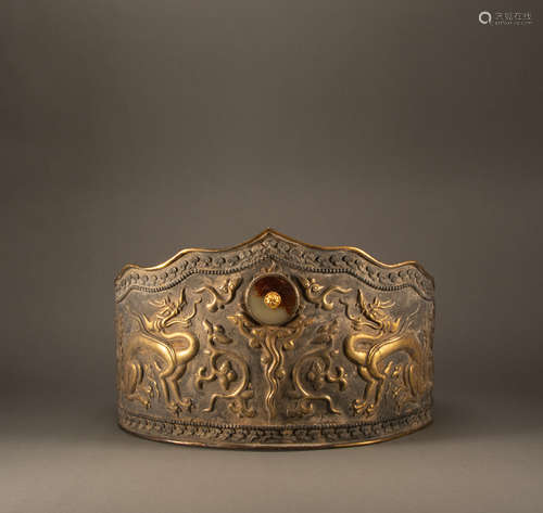 Tang - Silver gilt inlaid waist ornament