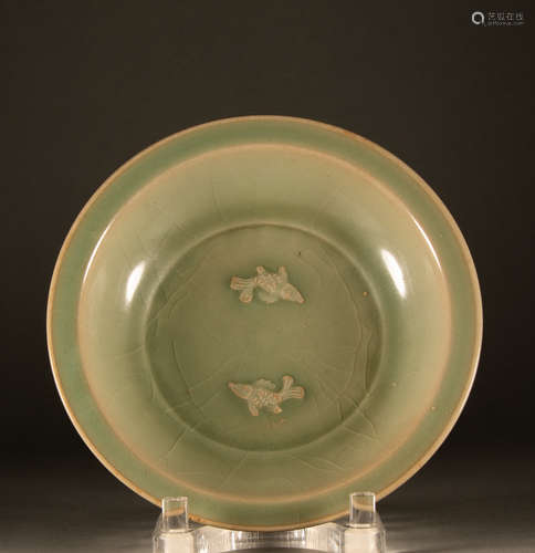 Song - Celadon double fish dish