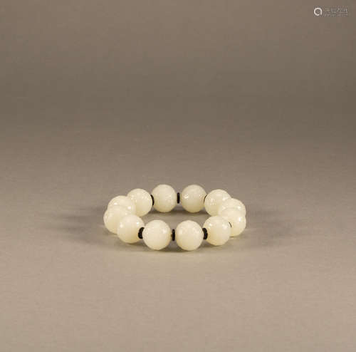 Qing - Hetian white jade bracelet