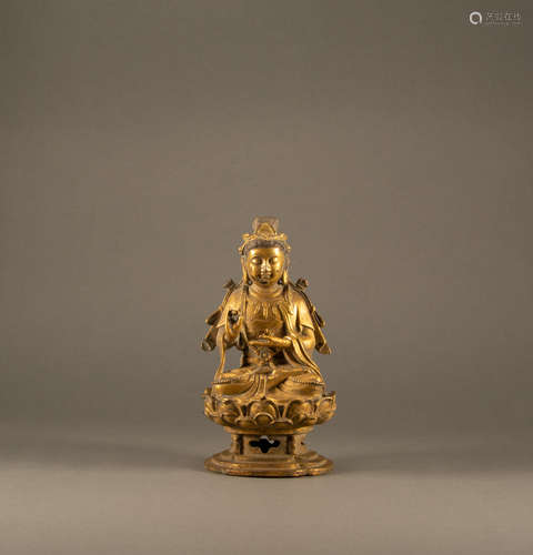 Liao - Bronze gilt statue