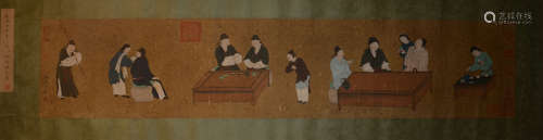 Southern Song Dynasty - On aspersion picture silk Lens