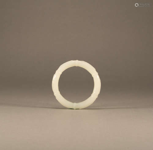 Qing - Hotan White Jade Bamboo Festival Bracelet