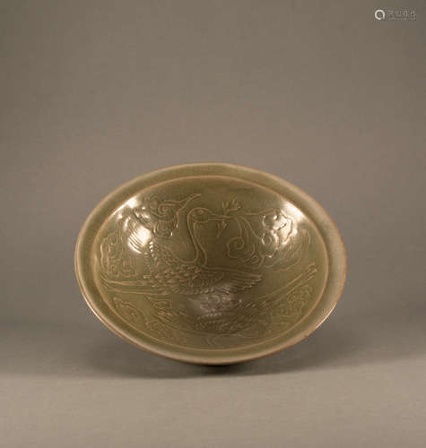 Song - Yue Kiln Crane Pattern Bowl