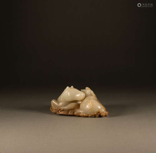 Tang - Hetian White Jade Horse Ornaments