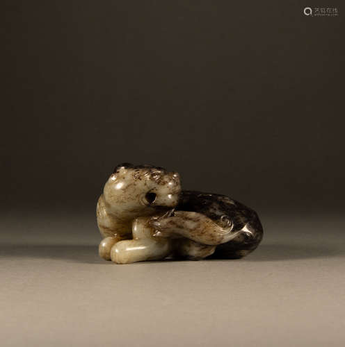 Ming - Hetian Jade Beast Paper Town