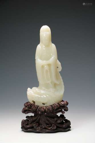 Qing - Hetian white jade guanyan music and image