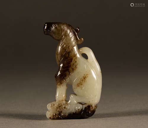 Tang - Hetian White Jade Unicorn