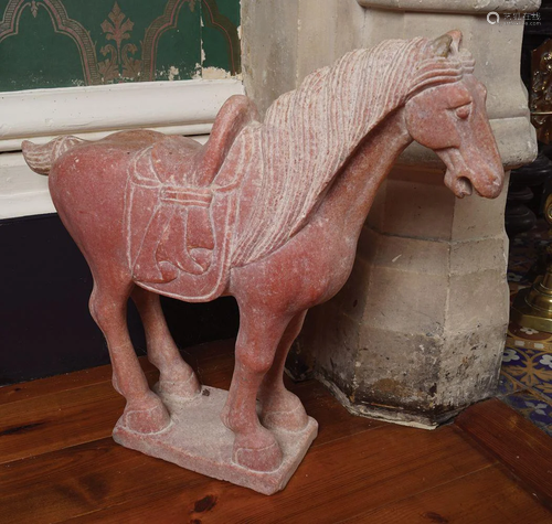 PAIR CHINESE TERRACOTTA SCULPTURES