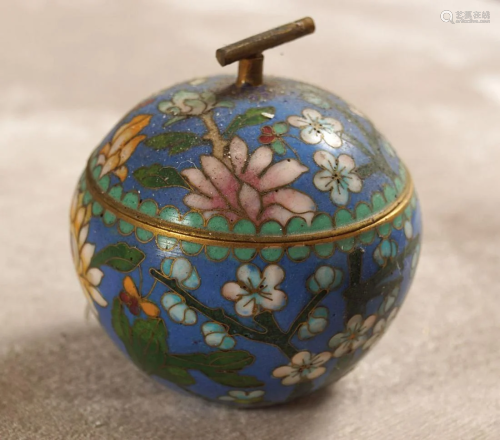 CHINESE CLOISONNE JAR AND COVER