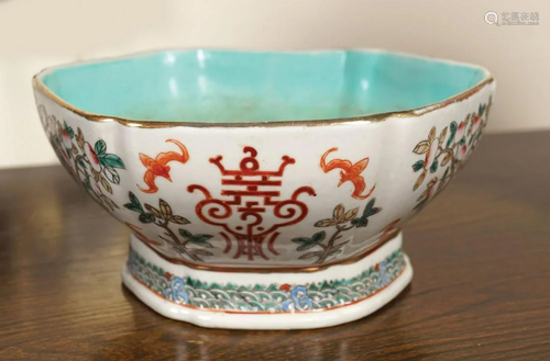 CHINESE POLYCHROME BOWL