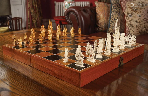 CHINESE IVORY CHESS SET