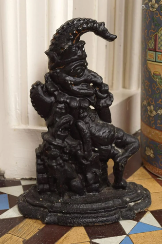 19TH-CENTURY CAST IRON DOORSTOP