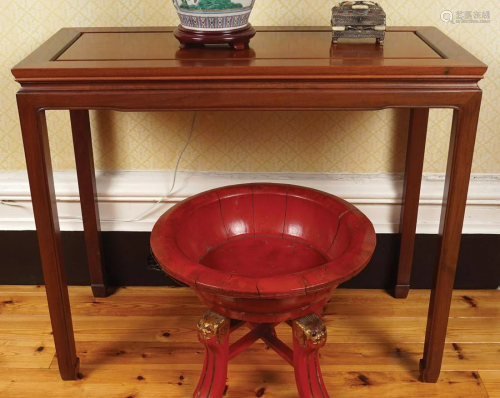 CHINESE HARDWOOD CONSOLE TABLE