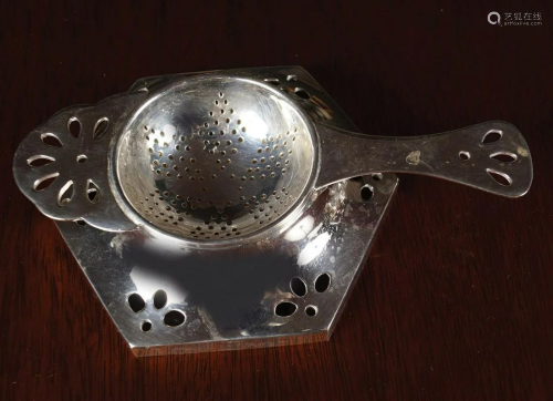 SILVER PLATED TEA STRAINER