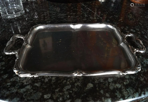 SILVER PLATED SERVING TRAY