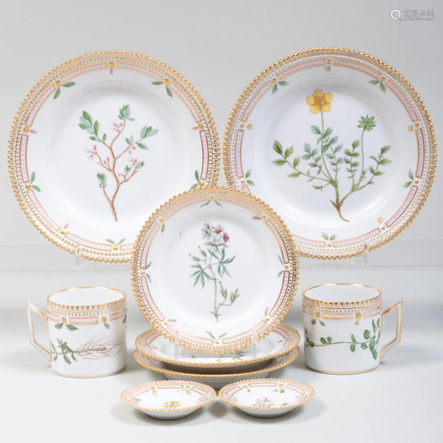 Group of Royal Copenhagen Porcelain 'Flora Danica'