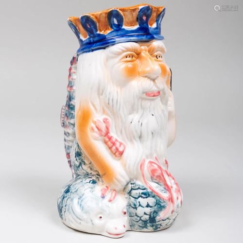 Staffordshire Neptune Pitcher