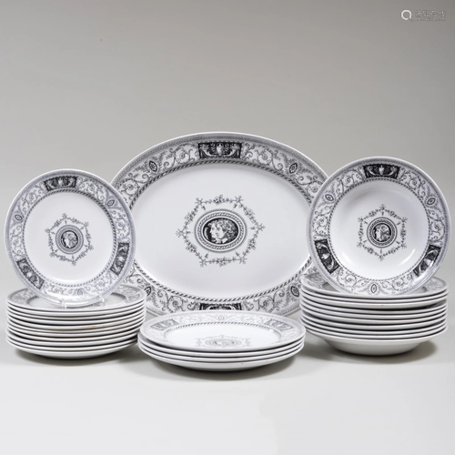 Set of Minton Transfer Printed Part Dinner Service in