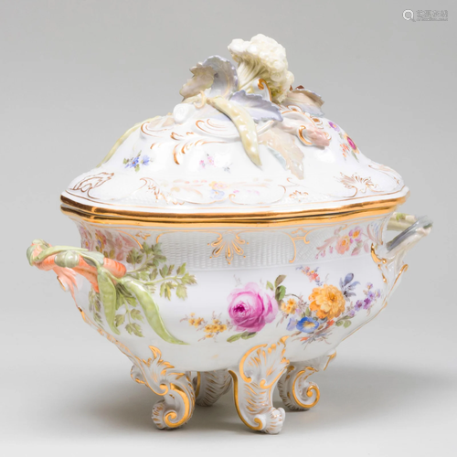 Meissen Porcelain Tureen and Cover with Crayfish and