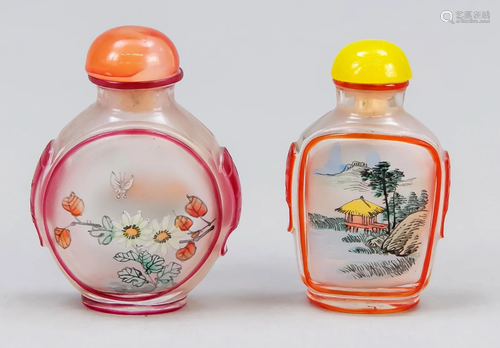 2 x Snuffbottle, China, 19th/2