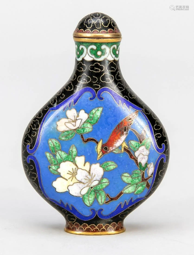 CloisonnÃ© snuffbottle, China,