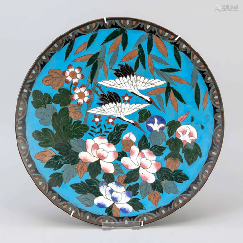 CloissonnÃ© plate, Japan, c. 19