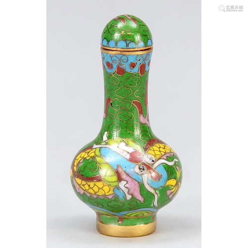 CloisonnÃ© snuffbottle, China,