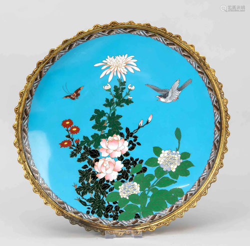 CloisonnÃ© plate, Japan, c. 190