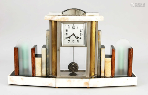 Art Deco` Pendule Marble/ Onyx