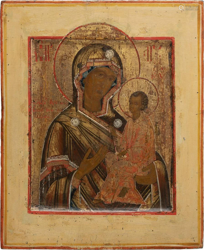 AN ICON SHOWING THE TIKHVINSKAYA MOTHER OF GOD