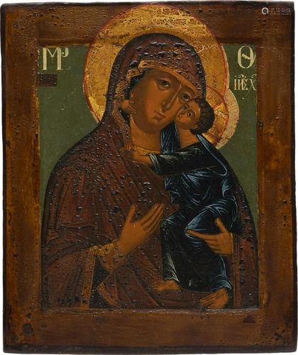 AN ICON SHOWING THE TOLGSKAYA MOTHER OF GOD