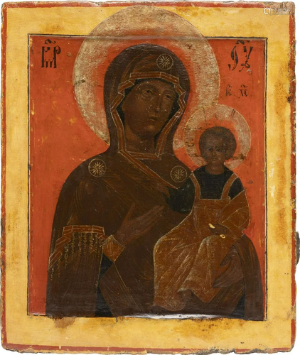 AN ICON SHOWING THE SMOLENSKAYA MOTHER OF GOD