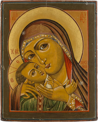 A LARGE ICON SHOWING THE KORSUNSKAYA MOTHER OF GOD