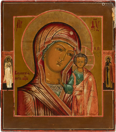 AN ICON SHOWING THE KAZANSKAYA MOTHER OF GOD